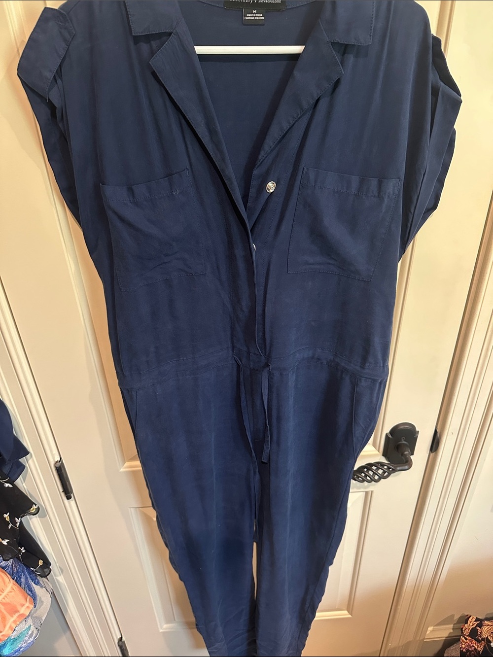 Sanctuary Navy Button-Front Jumpsuit